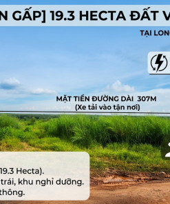 [BÁN GẤP] 19.3 HECTA ĐẤT VEN SÔNG TẠI LONG HÒA, DẦU TIẾNG
