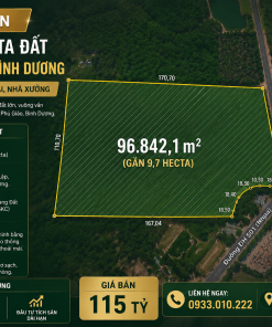 CẦN BÁN HƠN 9,6 HÉCTA ĐẤT TẠI PHÚ GIÁO, BÌNH DƯƠNG - PHÙ HỢP LÀM TRANG TRẠI, NHÀ XƯỞNG